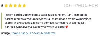 Opinie klientów salonu Vanillia Gdańsk - zadowolone klientki - opinia 3